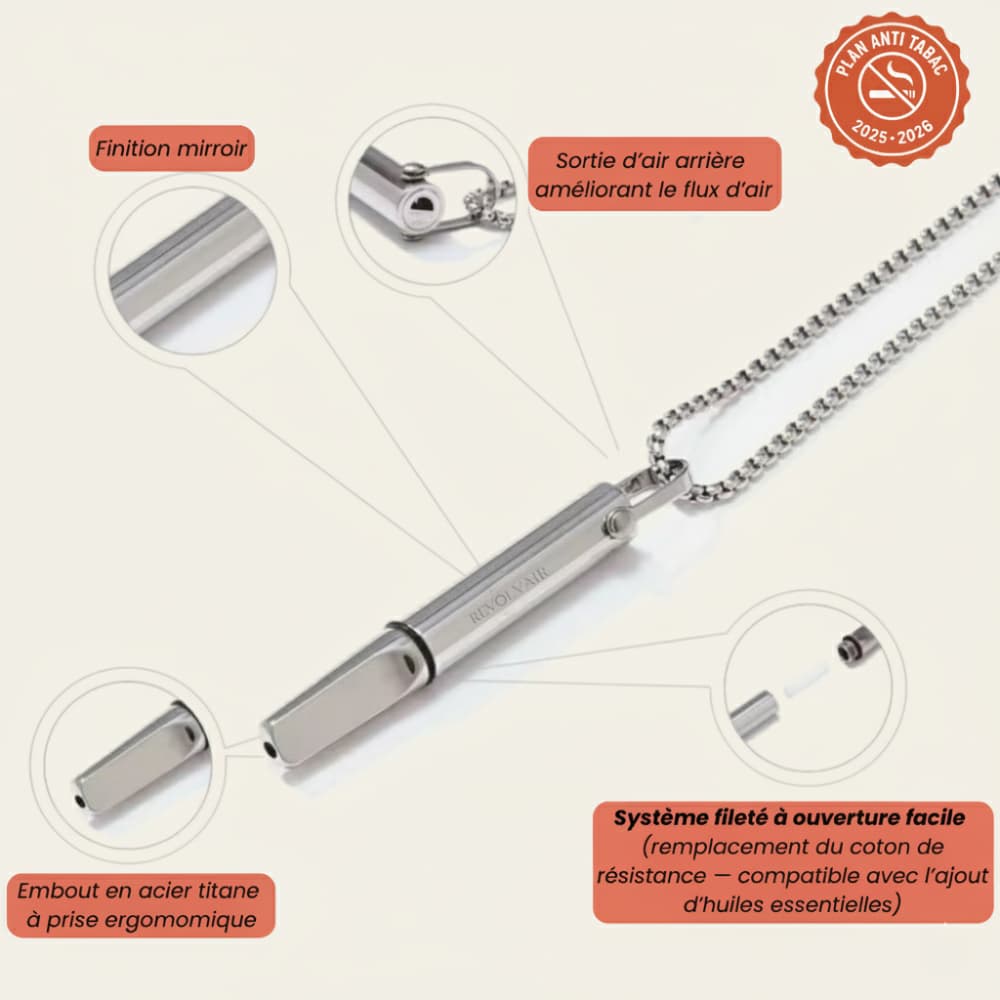 Revolvair ® - Le Collier de Respiration anti-tabac